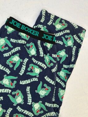 Rare vintage 100% cotton Joe Boxer sexy beast pj Lounge Pants Alligator Print